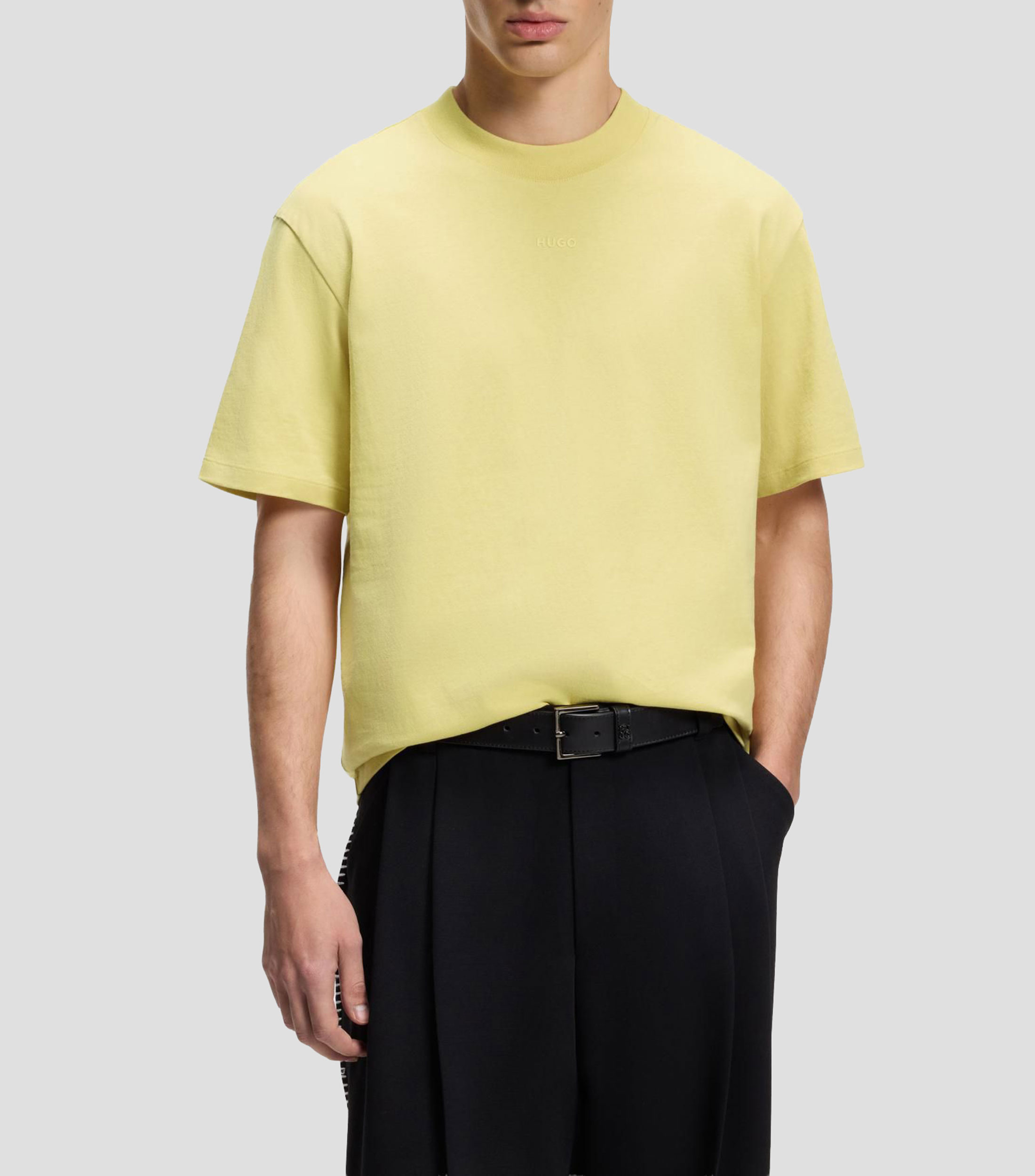 Playera relaxed en algodón con logo estampado Hombre